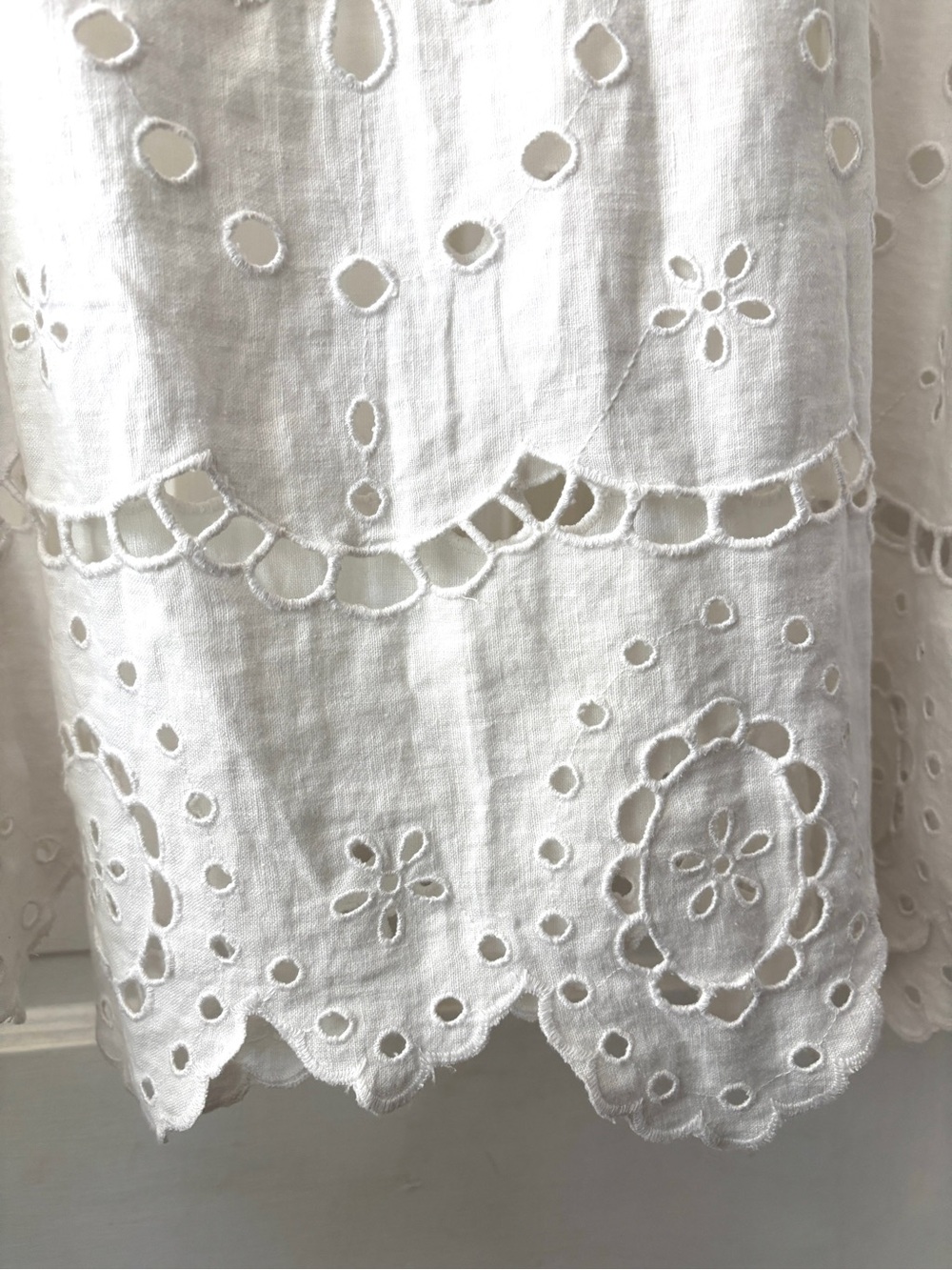 Madewell Eyelet Embroidered Maxi Skirt White Size 4 - Picture 11 of 14